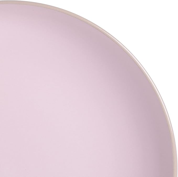 Gibson Home Rockaway 12-Piece Round Stoneware Dinnerware Set Service for 4 – Pink Plates and Bowls Modern Matte Finish Microwave &amp Dishwasher Safe