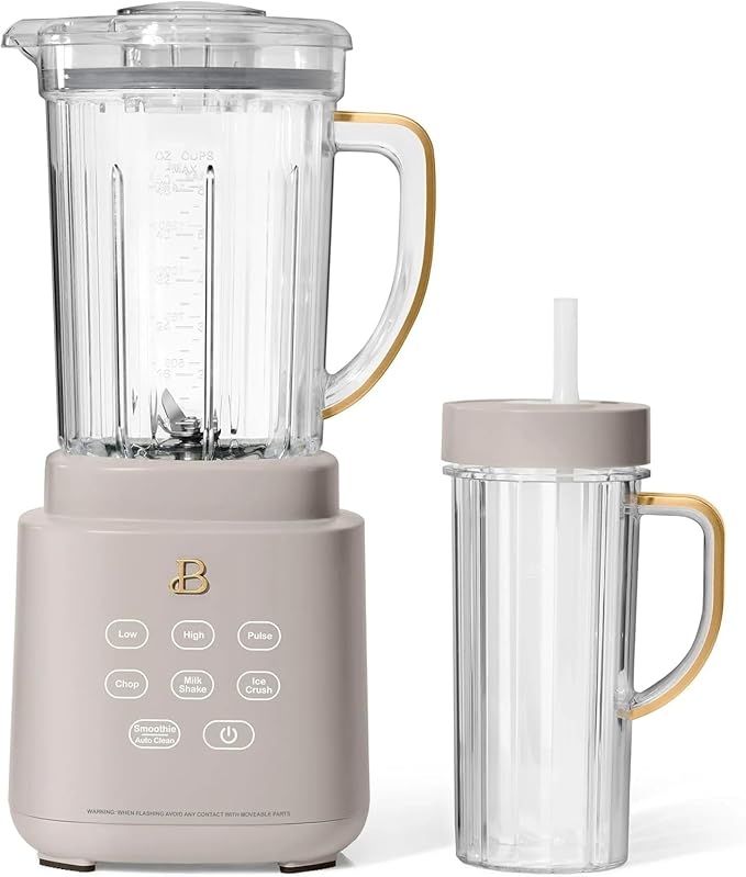 B- PowerExact Blender System High-Performance Blender with Multiple Speed Settings Powerful Motor Durable Blades &amp Large Capacity Jar Ideal for Smoothies (Porcini Taupe)