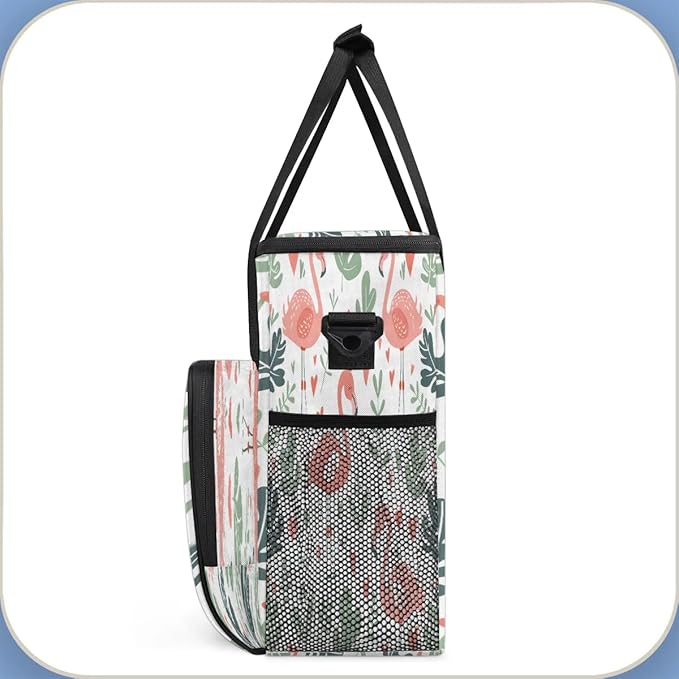 Floral Princess Flamingo Coffee Maker Travel Bag for K-Mini or K-Mini Plus Single Serve Coffee Brewer Portable Storage Tote Case for Tarvel