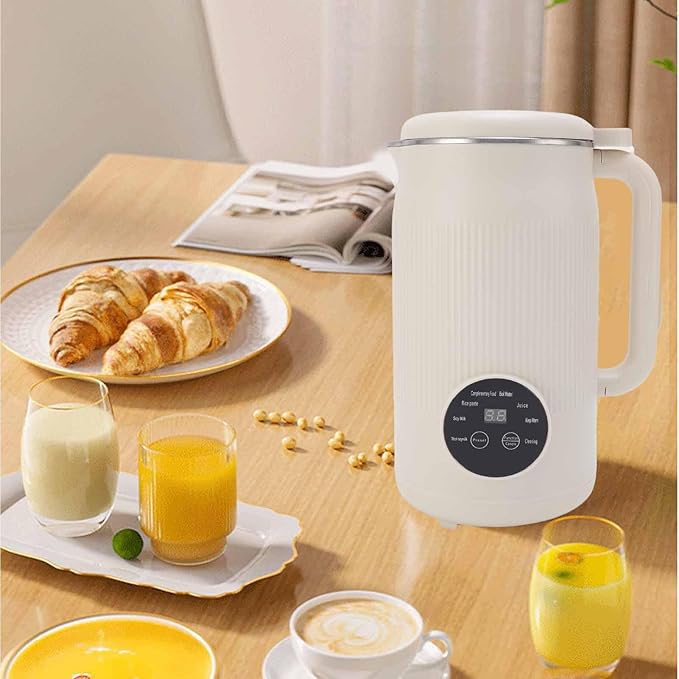 TOPINCN Automatic Nut Milk Maker Machine 1200Ml Soybean Milk Machine for Homemade Almond Oat Soy Coconut Plant Based Milk and Non Dairy Beverages with Anti Stick Bottom Timer (US