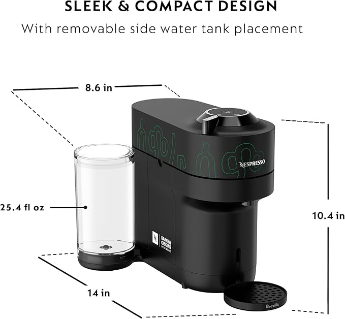Nespresso Vertuo Pop+ Coffee and Espresso Maker by Breville Samra Origins by The Weeknd Aeroccino3 Milk Frother and Togetherness Blend Double Espresso Light Roast 20-Count Coffee Pods