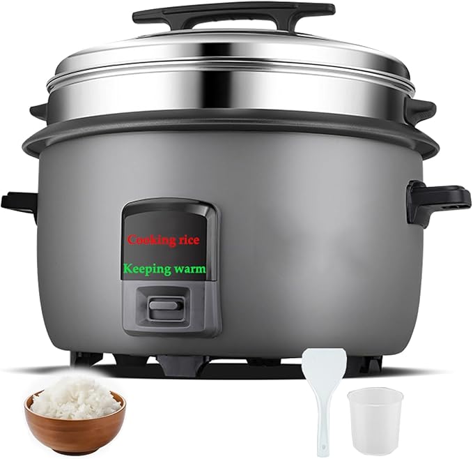 8L to 45L Large Commercial Rice Cooker Electric Rice Cooking Machine with Simple One-Touch Control High PowerNon-Stick Cooking Potfor Restaurant School Canteen Hotel and Food Truck(B10L)