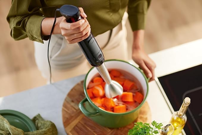 Philips ProMix Viva Collection Handblender 300W Blending Power SpeedTouch ProMix Technology Easy &amp Intuitive On-the-Go Tumbler Black (HR2627/91)
