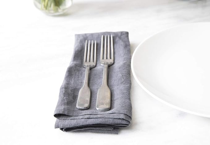 FORTESSA Ashton 18/10 Stainless Steel Flatware 5 Piece Place Setting With Knife Forks and Spoons (Service For 1) Dishwasher Safe Antiqued