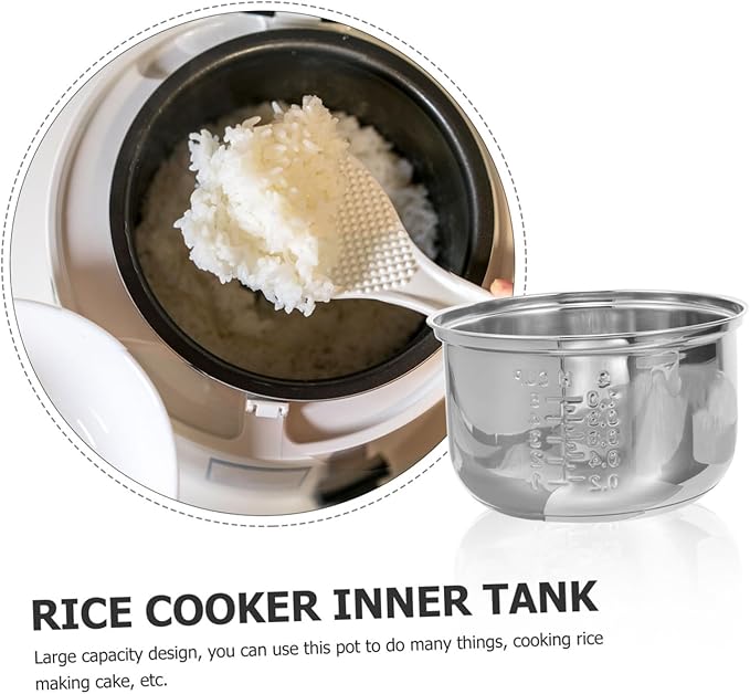 IMIKEYA Rice Cooker Replace Liner Cuckoo Cooker Inner Pot Stainless Steel Practical Design