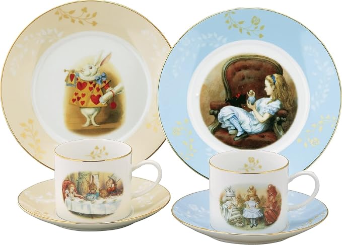 McMillan Alice ALC10-3 Pair Plate Plates Pair Teacup &amp Saucer 6-Piece Dinnerware Set Alice Classic Tableware Miscellaneous Goods Made in Japan