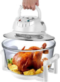 CNCEST Air Fryer Oven360 °Vertical Heating Grease Removal Infrared Convection Healthy Meal Electric Convection Oven Cooker with Fried Roasted Steamed Defrosted Function