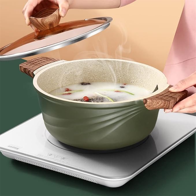 2 Piece Cookware Set Maifan Stone Non-Stick Pot Soup Pot Pot Frying Pan Home Kitchen Utensils Pot Set
