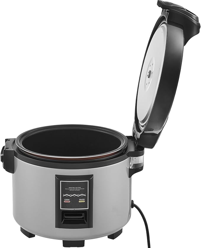 60-Cup Large Rice Cooker - 14 Qt Capacity &amp 12H Keep Warm 3D Heating Technology &amp Non-Stick Inner Pot Easy to Clean Aluminum Commercial Rice Maker for Restaurant and Family Gatherings