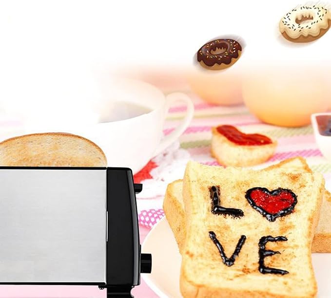 BH 002 8.1x4.5x6.3in Automatic Toaster Extra Wide Slot Toaster Multifunctional 2 Slice Toaster for Home Breakfast Machine AC 220V