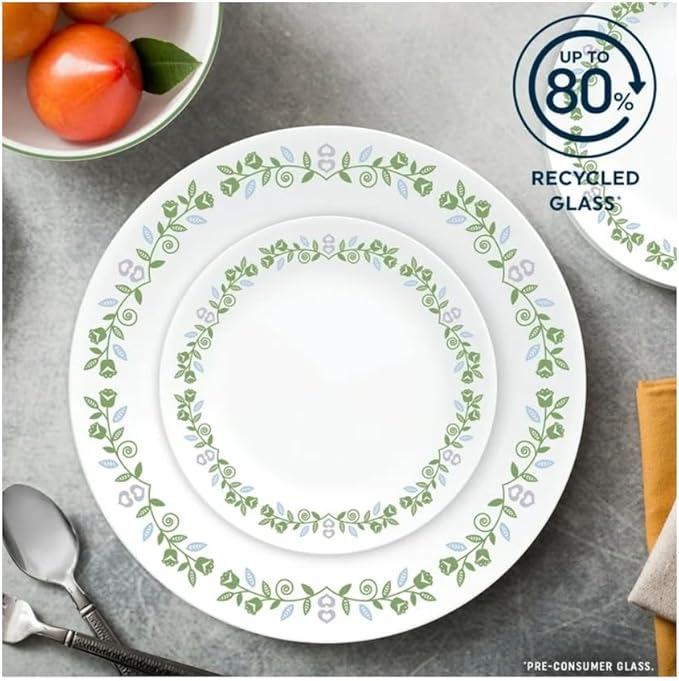 Corella Gorgeous 12-Piece Glass Dinnerware Set