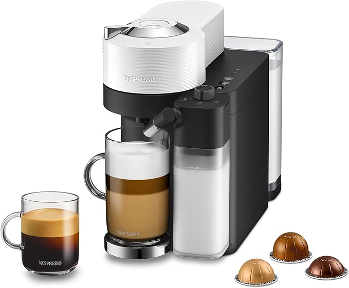Nespresso Vertuo Lattissima Coffee &amp Espresso Maker by De'Longhi Matte White and Glossy