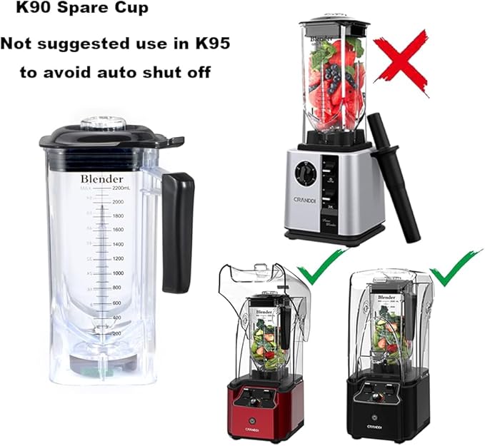 Commercial Quiet Blender K90 with Spare Cup