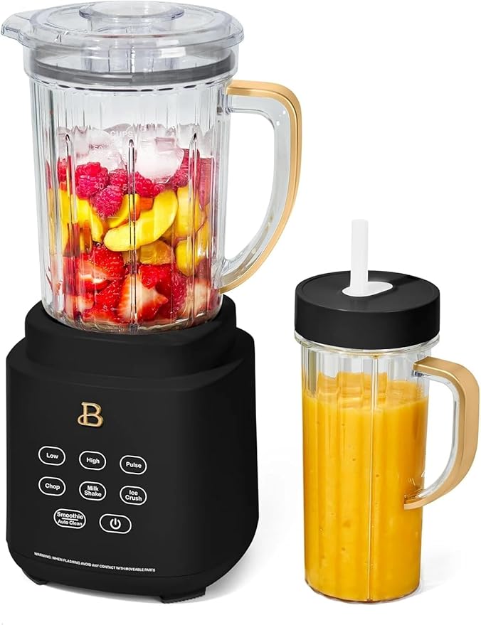 B- PowerExact Blender System High-Performance Blender with Multiple Speed Settings Powerful Motor Durable Blades &amp Large Capacity Jar Ideal for Smoothies (Black Sesame)