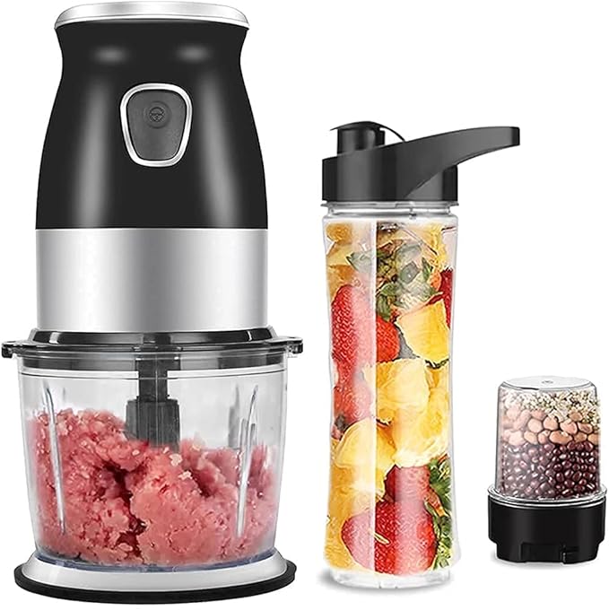 Juicer MachinesBPA-Free 500W Portable Personal Blender Blender Food Processor with Chopper Bowl 600Ml Juicer