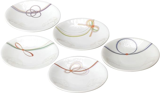 52849 Small Plates Set of 5 Dinnerware Set Present Gift