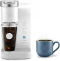 KeurigK -Express Essentials Plus Iced &amp Hot Single Serve Brewer Adjustable Temp Brew Over Ice Pods Compatible Coffee Maker (White)