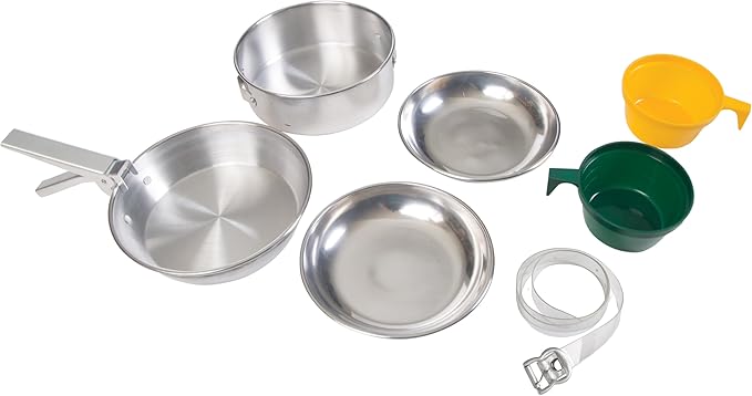 Stansport Deluxe Polished Outside Aluminum Cook Set 8-Piece