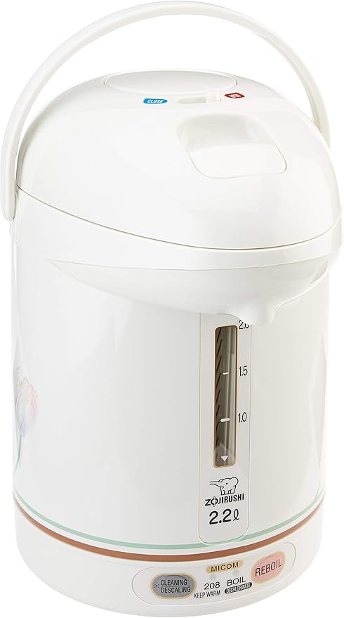 Zojirushi NS-LGC05XB Micom Rice Cooker &amp Warmer 3-Cups (uncooked) Stainless Black &amp CW-PZC22FC Micom Super Boiler 2.2L Floral 2.2 L