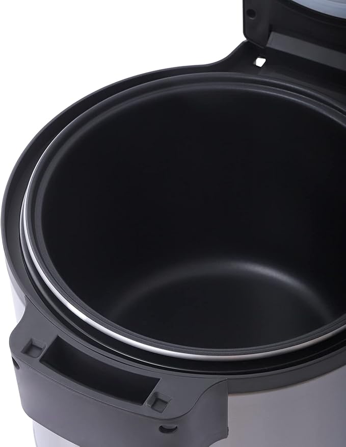 Rice Warm 19L Rice Portable Rice Warmer with Non-stick Coating Inner Pot Adjustable Temperature Big Capacity Thermal Sushi Rice Warmer with Hinged Cover 110V