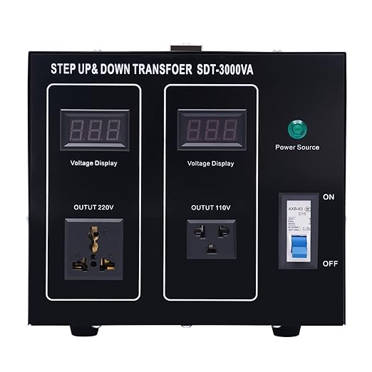 3000w Voltage Conversion Transformer Heavy-Duty Power Conversion Voltage Transformer Liter/Drop 110-120v to 220-240v for Rice Cookers Coffee Makers Vacuum Cleaners
