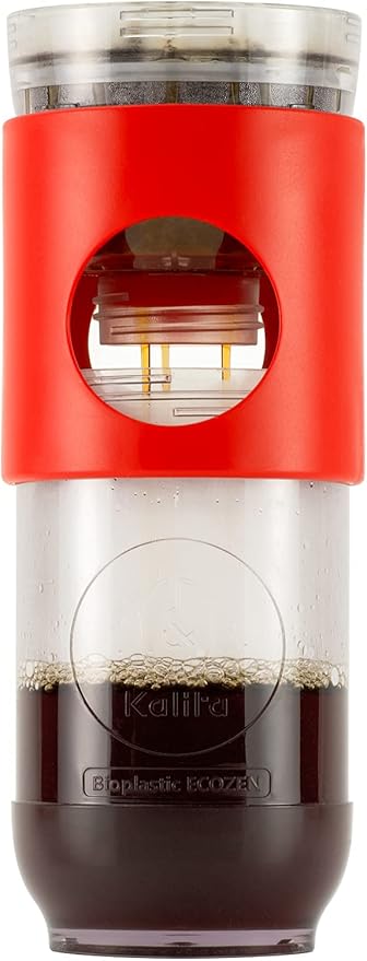 Kalita #35276 Kalita Coffee Maker 16.9 fl oz (500 ml) Outdoor Wave Filter w/KWF-155 Red
