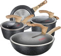 Cookware Non Stick Pot Set Four Piece Kitchen Pot Combination Induction Cooker and Kitchenware Cookware Set Cooking Pots Set