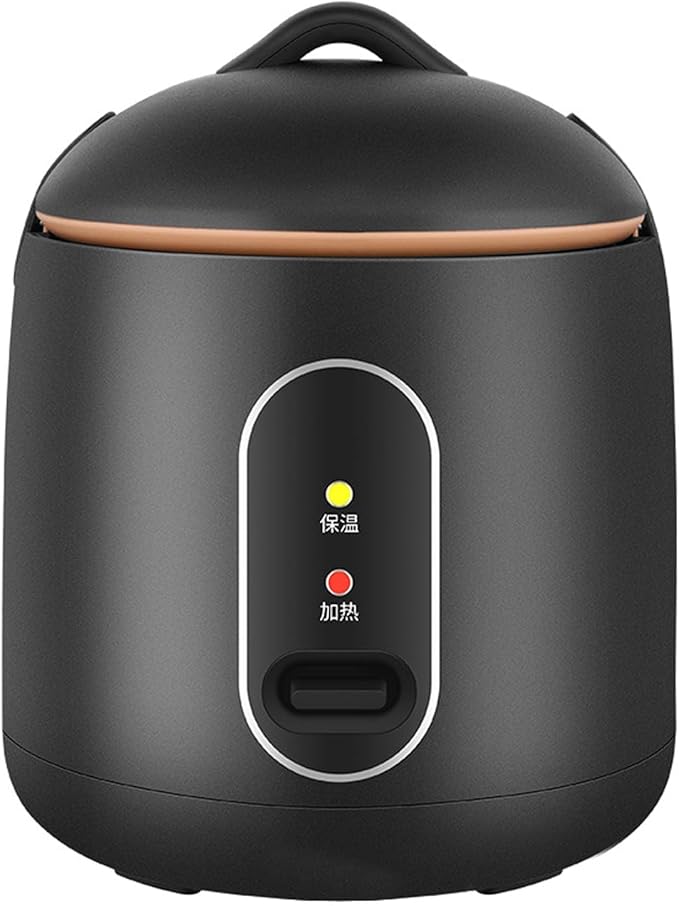 Compact Home Rice Cooker Small Black Automatic Rice Cooker 1LCapacity with Thermal Rice Cooker and Steaming Pot Liner for Dormitories and Small Kitchens