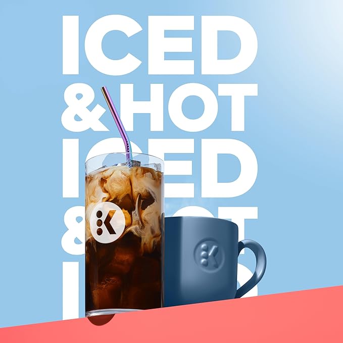 Keurig K-Iced Coffee Maker Single Serve K-Cup Pod Iced Coffee Maker With Hot and Cold Coffee Capabilities Brews Any K-Cup Pod Gray