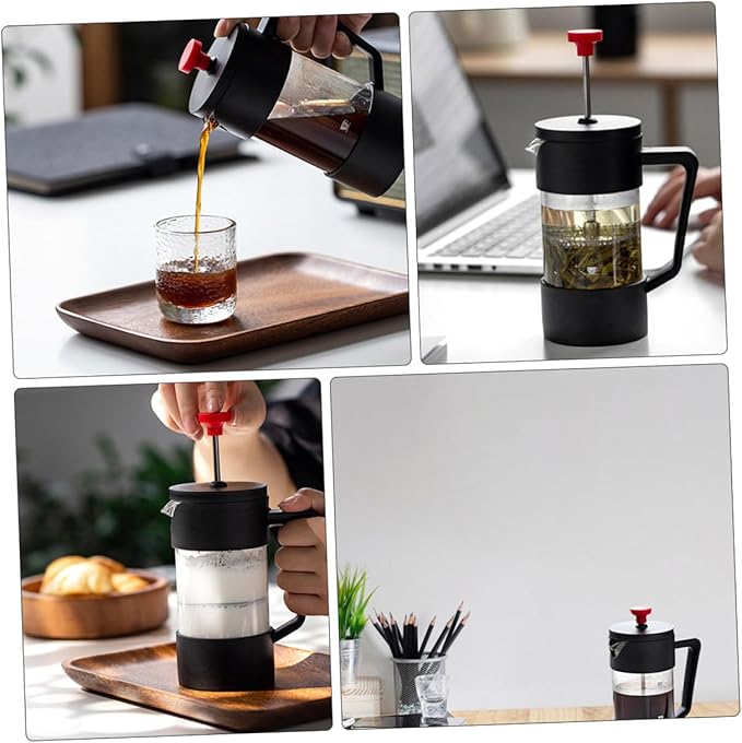 350ml Heat-resistant Coffee Press Stainless Steel Filter Manual Coffee Maker for Home and Travel Brewing
