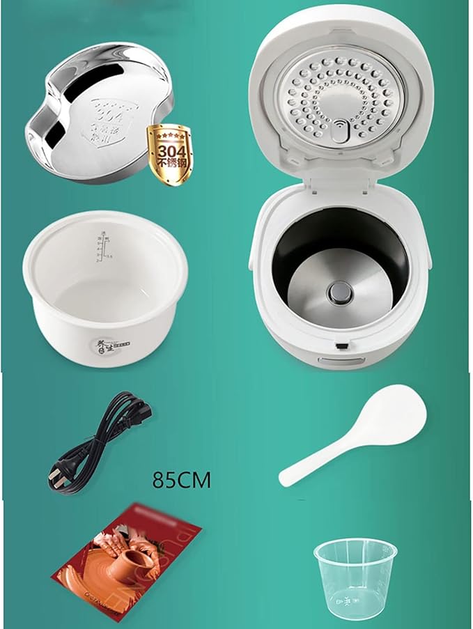 Rice Cooker Steamer 2L Large Capacity 12H Reservation Time Ceramic Non-Stick Liner For Family Dormitory 1~3 People cooker rice