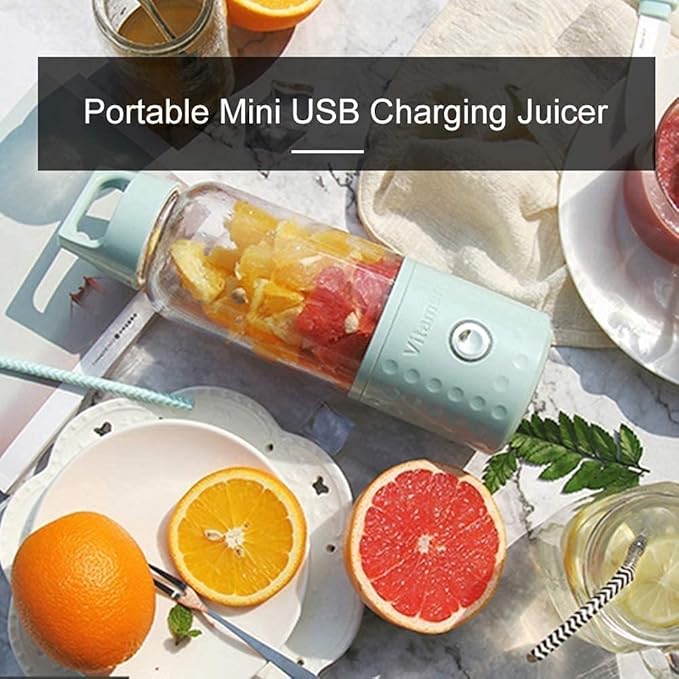 Portable BlenderSmoothie BlendersMini Travel Blender Usb Rechargeble Baby Milkshake Mixingwith Four 3D Blades 4000mAh Rechargable Battery