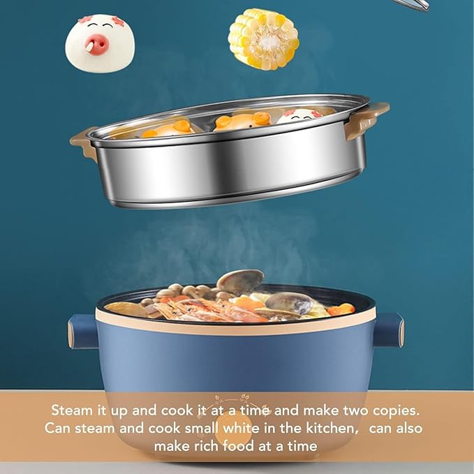 800W Electric Cooker Housewares Select Stainless Rice Cooker Warmer Multifunction Electric Cooker for Stir Fry Noodles(#1)