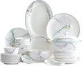 56 Pieces Bone China Dinnerware Set Simple Nordic Style Dinner Set China Tableware Set Dishes Bowls And Plates For 6-10 People