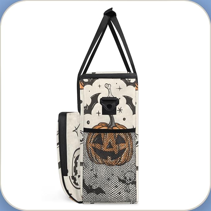 Watercolor Pumpkin Coffee Maker Carrying Bag Magical Pumpkin Travel Storage Bag Compatible with K-Mini or K-Mini Plus Single Serve Coffee Brewer Carrying Case with Multiple Pockets &amp Shoulder St