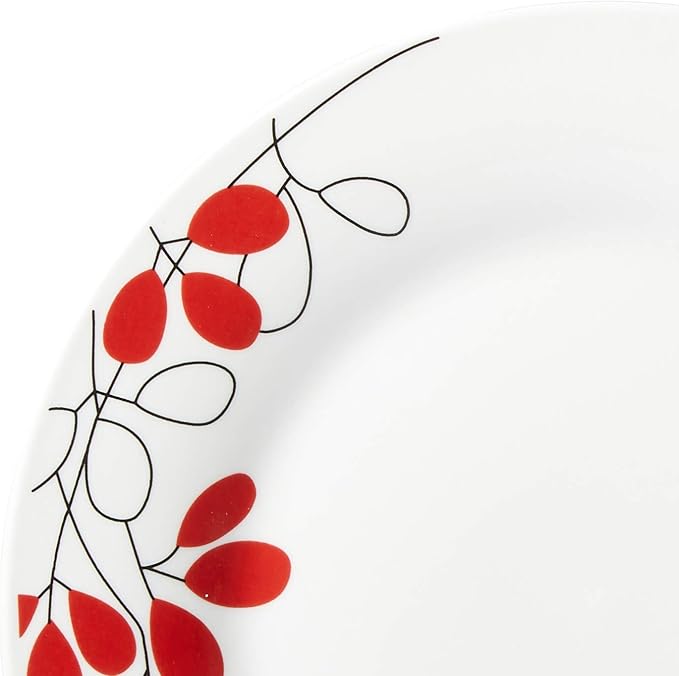 Gibson Scarlet Leaves 12 pc Dinnerware Set