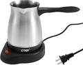 Turkish Coffee Maker 600ml Stainless Steel Electric Turkish Coffee Machine 5 to 6 Cups Capacity Turkish Coffee Machine with Ergonomic Handle Enduring 110V Turkish Coffee Maker for Home Travel