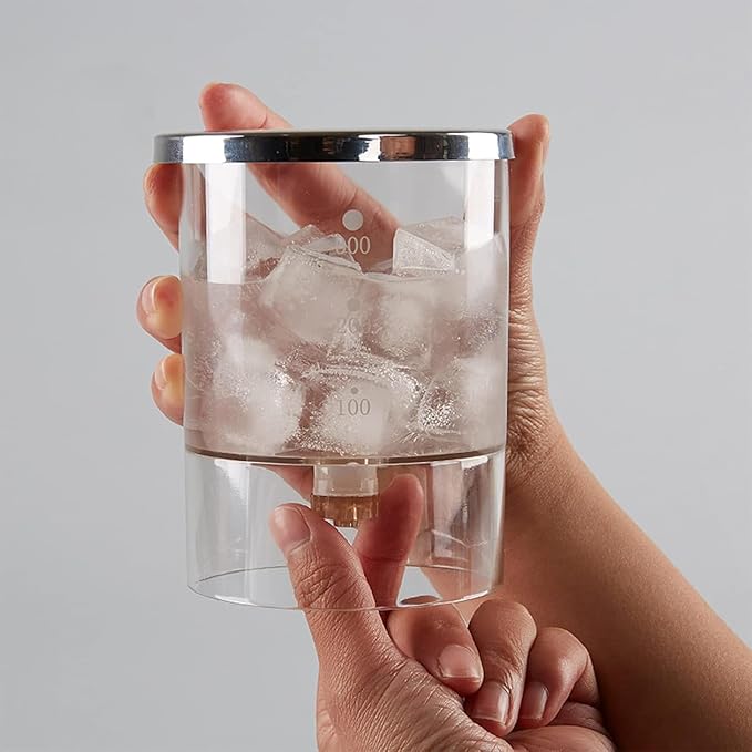 Ice Drip Coffee Maker 600ML Cold Brew Coffee Maker with Adjustable Dripping Speed Glass Pot Smooth Slow Drip Iced Coffee Brewer Gift for Coffee Lovers