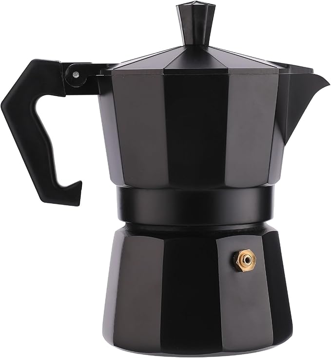 Classic Moka Coffee Maker Pot Espresso Mocha Thickened Cafe Tools 150ml And 300ml(Black300)