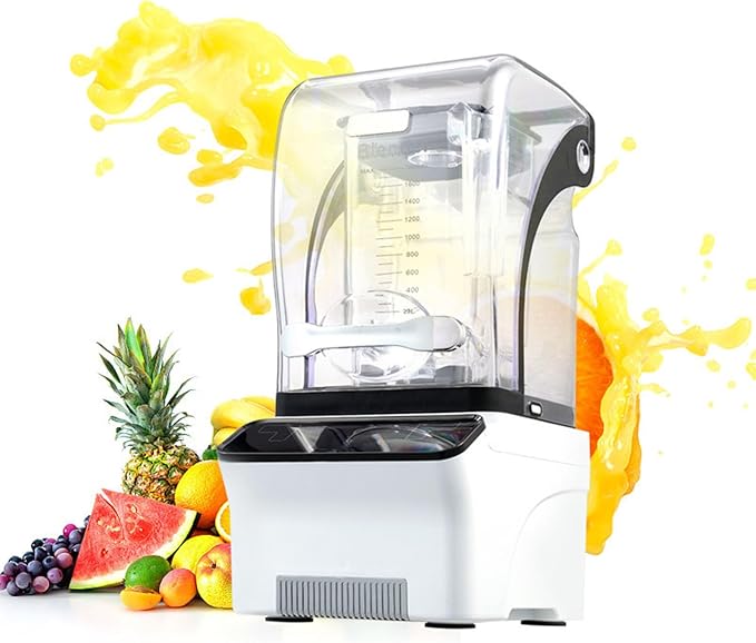 1.8L Ice Crusher Touch Soybean Milk Fruit Juice Regulation Timing Sound Insulation with Cover Milk Tea Shop Smoothie MachineA