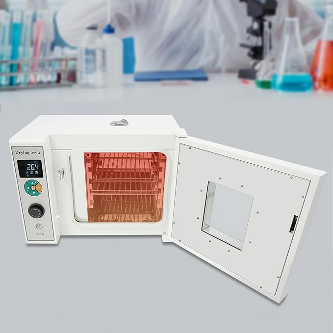 Forced Air Convection Drying Oven Electric Hot Blast Drying Oven for Lab Stainless Steel Drying Chest 800W Intelligent Temperature Control Adjustable Fan for Industrial