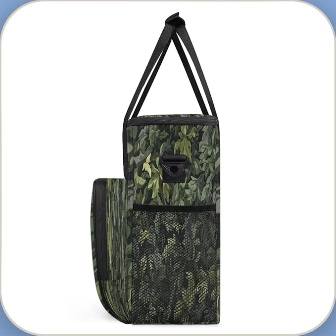 Abstract Camo Leaves Coffee Maker Carrying Bag for Keurig K-Mini or K-Mini Plus Storage Portable Coffee Maker Travel Bag