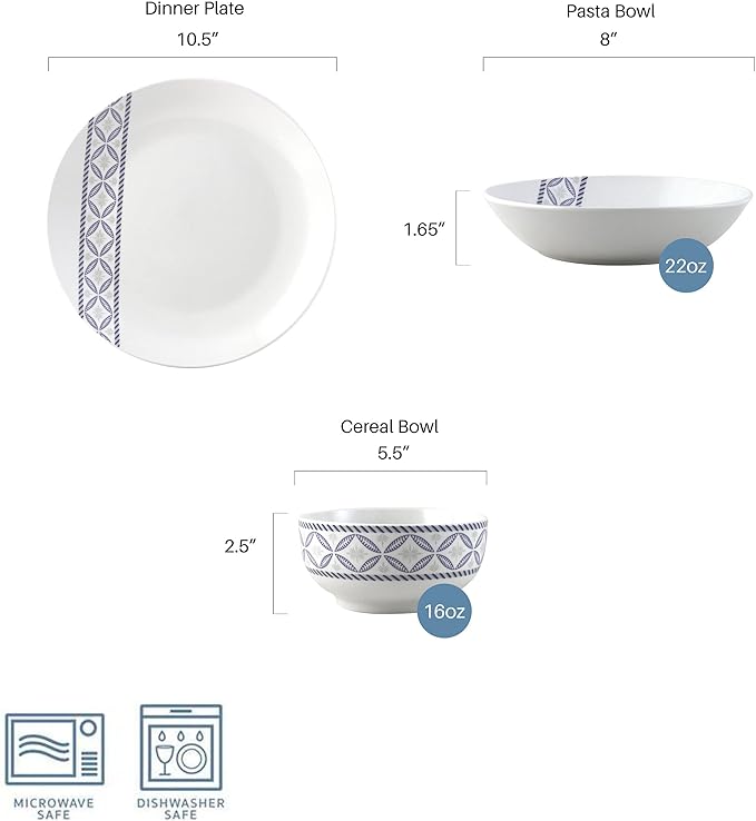 Studio Nova Preslie 18 Piece Dinnerware Set Service for 6 Multicolor