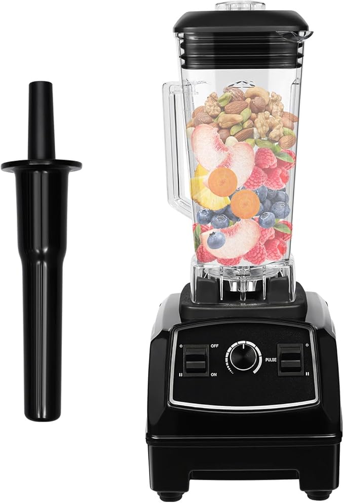 Smoothie Blender 2200W Electric Blender with 6-edge 402 Stainless Steel Blade 68oz BPA Free Jar Small Smoothie Blender with Low Noise 80DB for Milkshakes Smoothies Sauces Fresh Juices