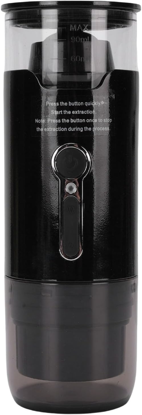 JTLB Small Portable Capsule Coffee Machine for Car One Click Automatic Efficient Heating System with DC12V Power Cable for &amp DG Capsules Coffee Powder