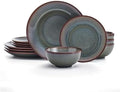 Pfaltzgraff Mackensie 12 Piece Dinnerware Set Service for 4 Multicolored