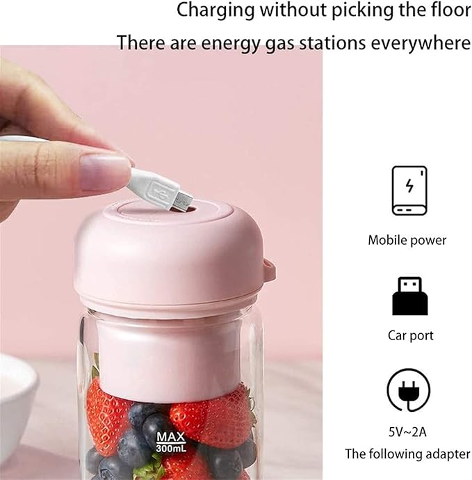 Portable Blender One-Handed Drinking Mini Blender for Shakes and Smoothies 17 oz Personal Blender with Rechargeable USB Made with BPA-Free Material Portable Juicer