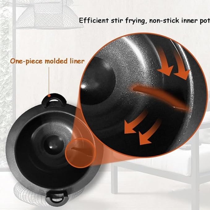2000W 6L automatic cooking pot fried rice machine 6L automatic cooking machine one-button smart start three-speed adjustable stir-frying stewing