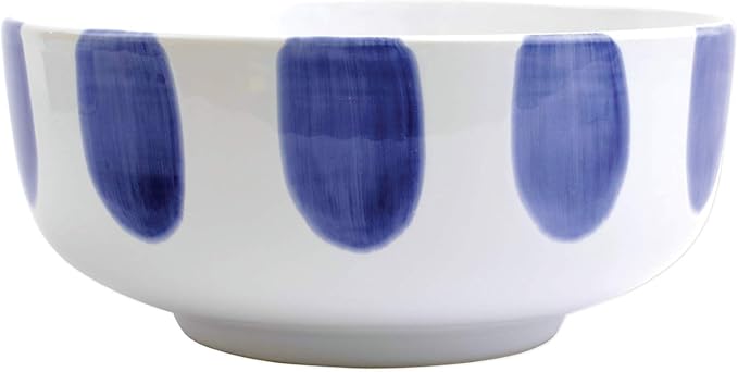 VIETRI Viva Santorini Collection Italian Dinnerware Sets (Dot Footed Serving Bowl)