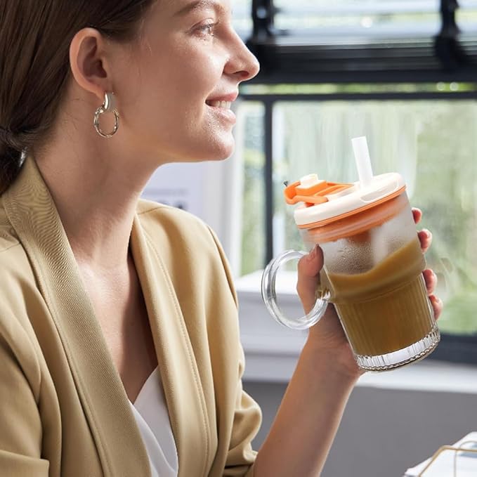 Automatic Stirring Mug - Electric Mixing Coffee Cup with Straw Cyan for Protein Shakes &amp Beverages